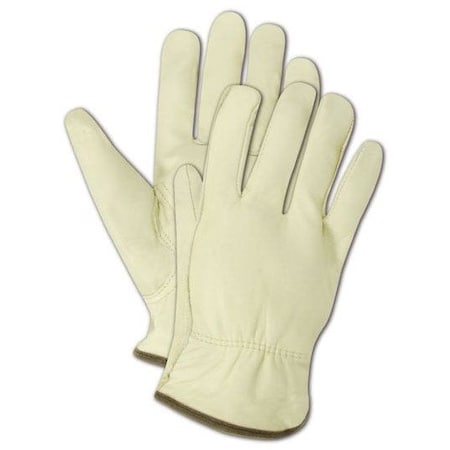 RoadMaster Unlined Grain Leather Drivers Gloves  Keystone Thumb, L, 12PK